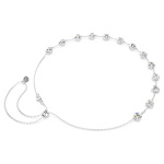 Chroma necklace Mixed cuts, Star, White, Rhodium plated